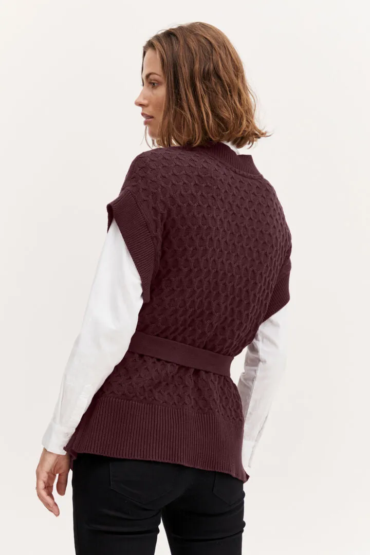 Fransa Susan knitted sleeveless top