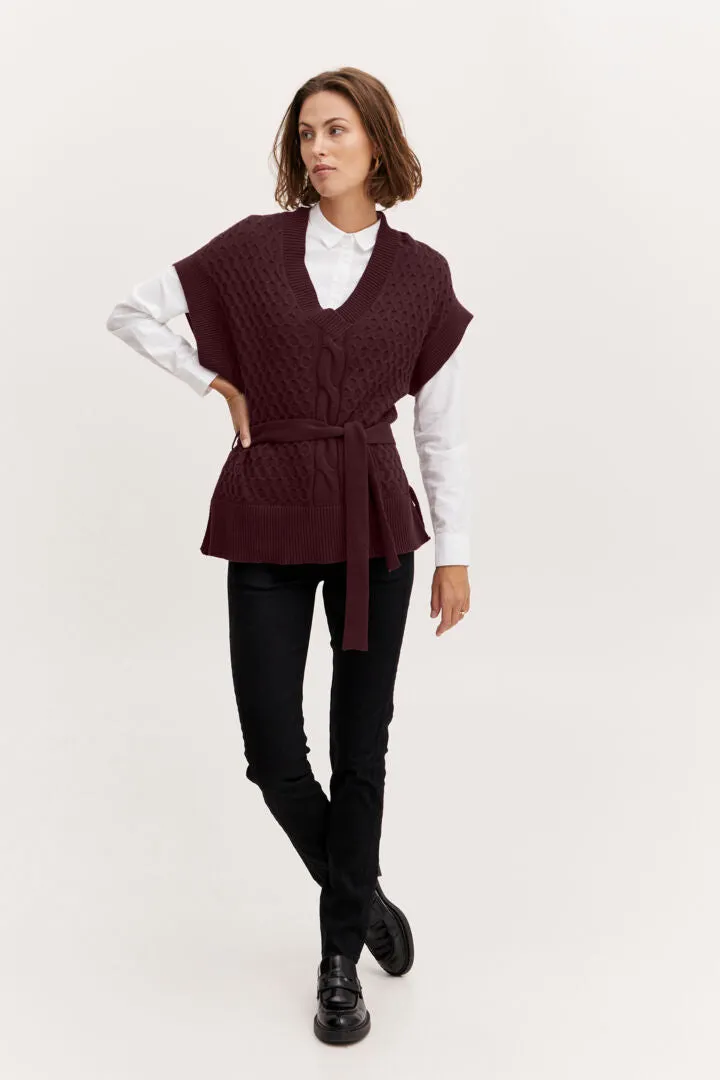 Fransa Susan knitted sleeveless top