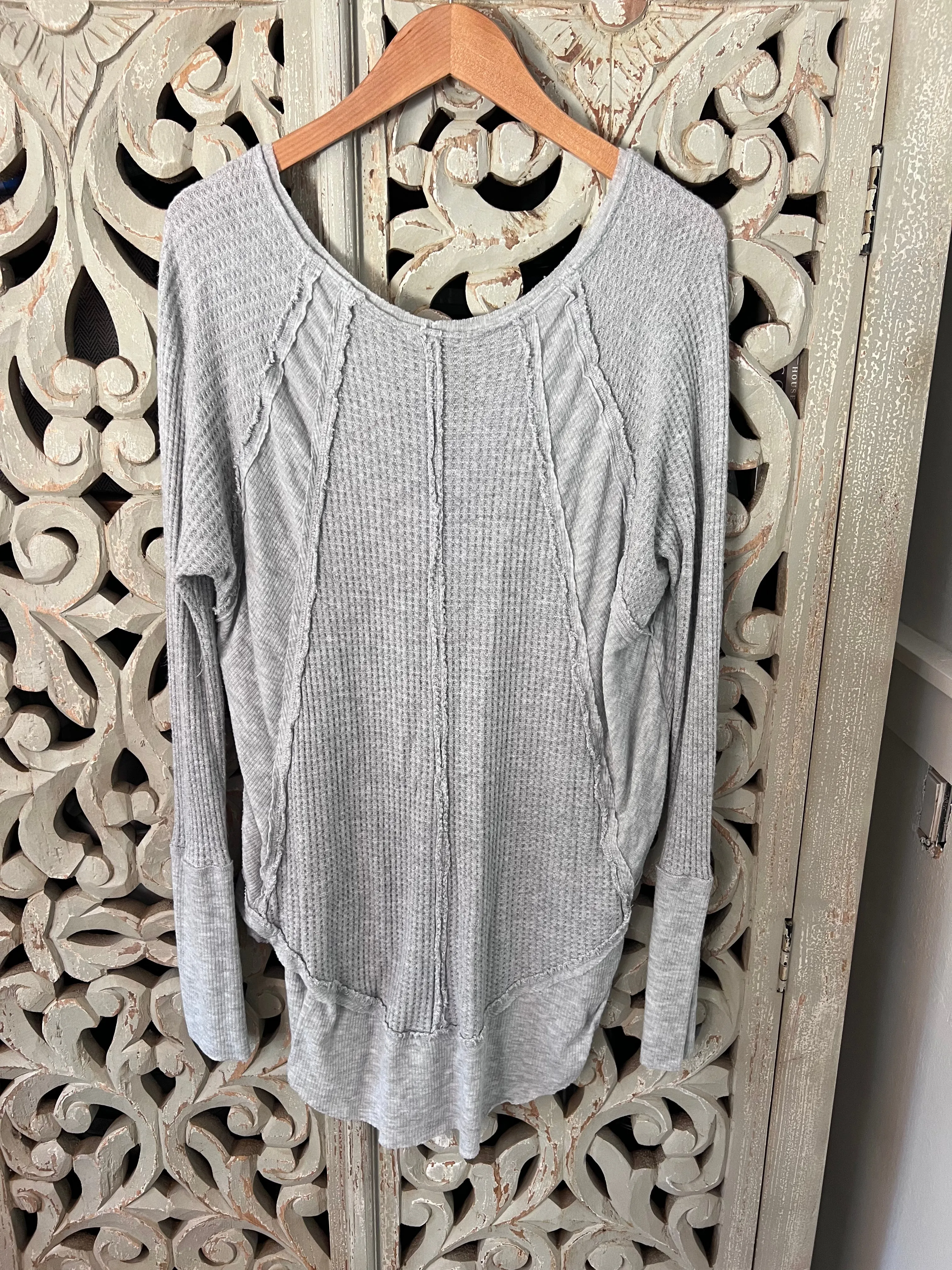 Free People Tunic Waffle Knit Size L (RESTYLE)