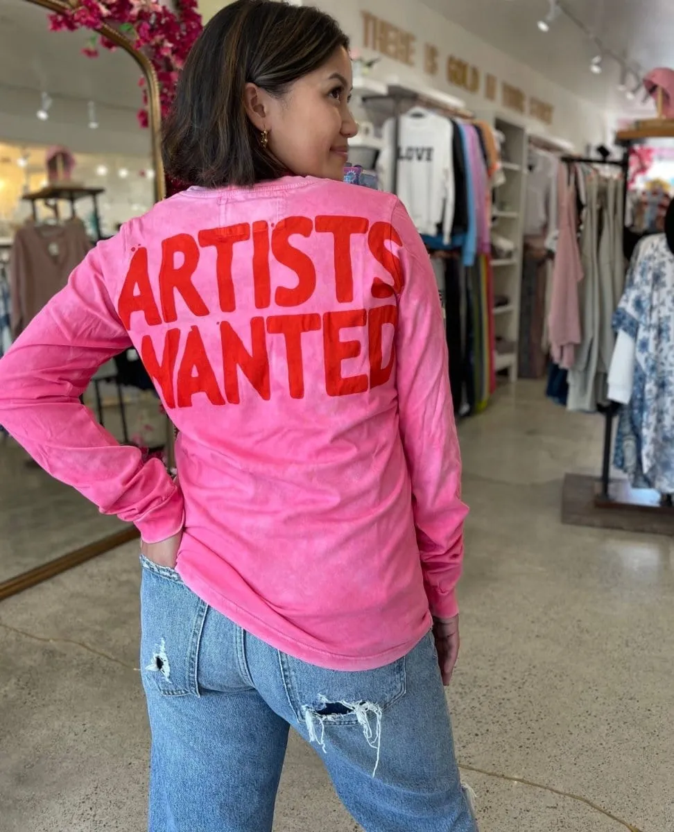 FREECITY Artists Wanted Pink Long Sleeve