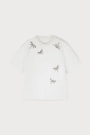 FULL NECK T-SHIRT WITH DRAGONFLY STONES