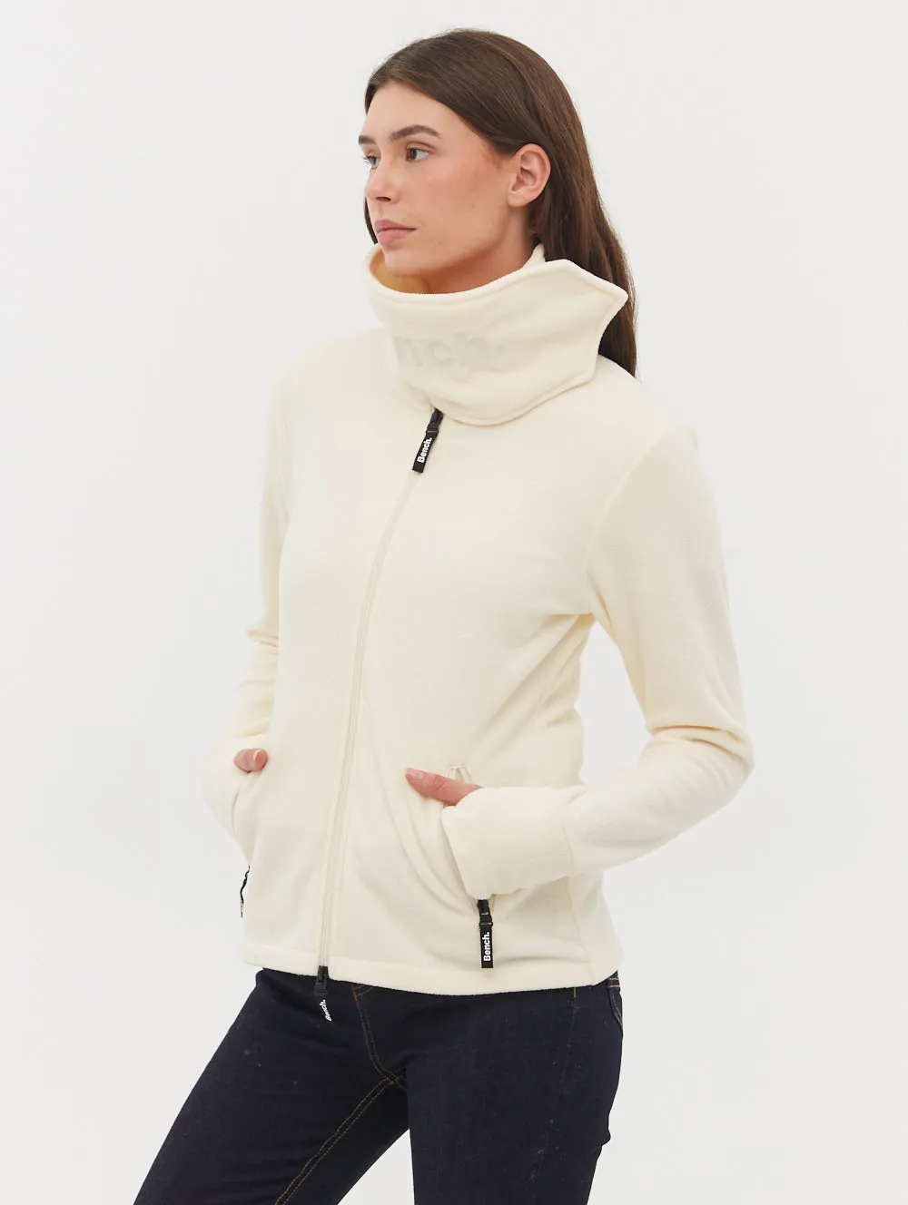Funnel Microfleece Wrap Neck Zip-Up