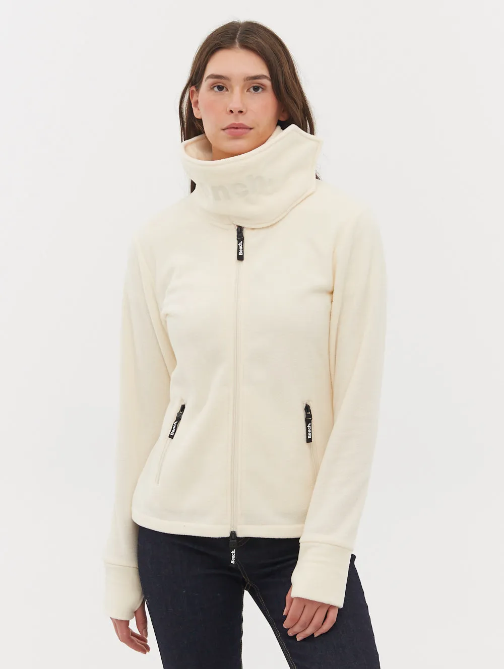 Funnel Microfleece Wrap Neck Zip-Up