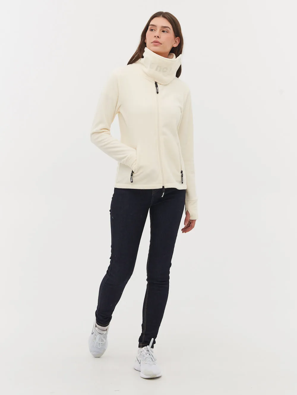 Funnel Microfleece Wrap Neck Zip-Up