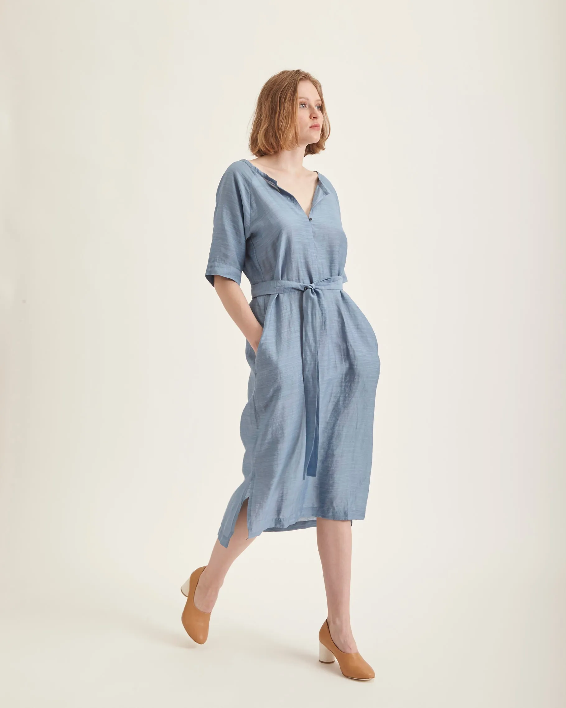 Gaia dress in azure