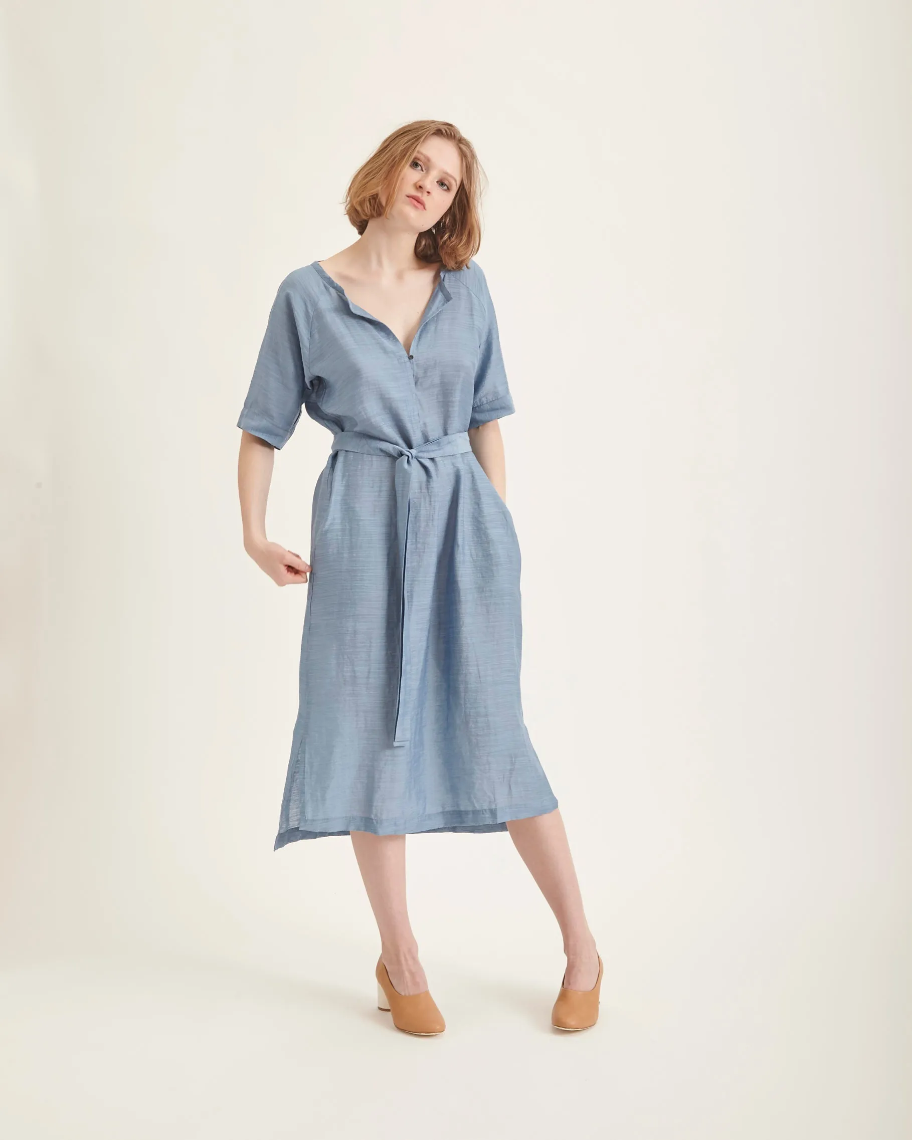 Gaia dress in azure