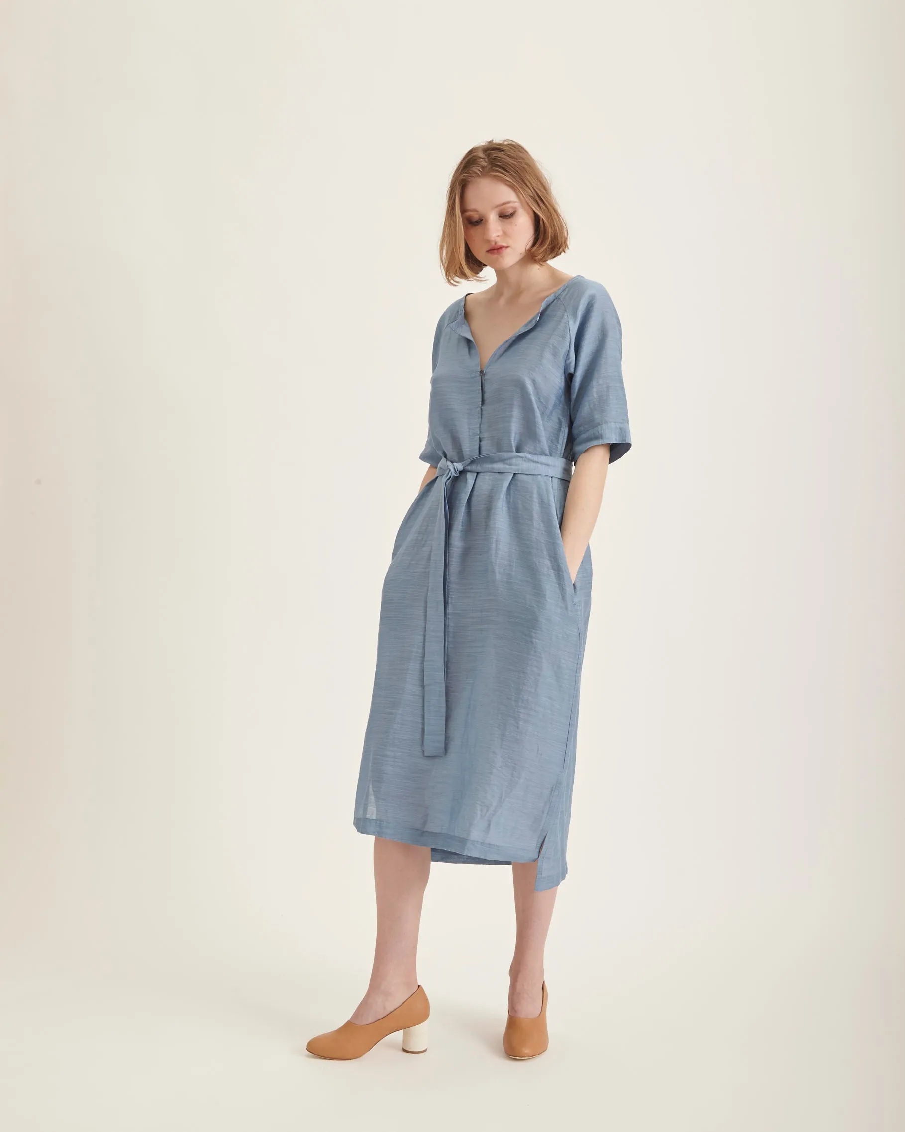 Gaia dress in azure
