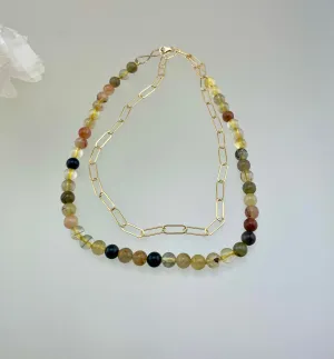 Gem Strand Wrap Necklace Rutile Quartz