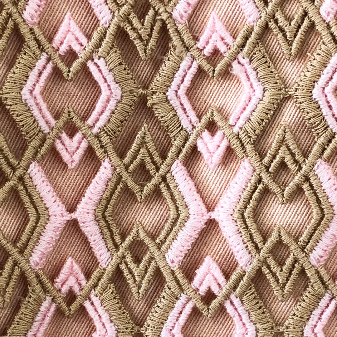 Geometric Embroidered Mini Skirt