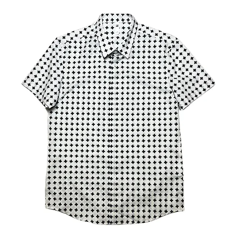 Geometric Pattern Slim Fit Casual Shirt