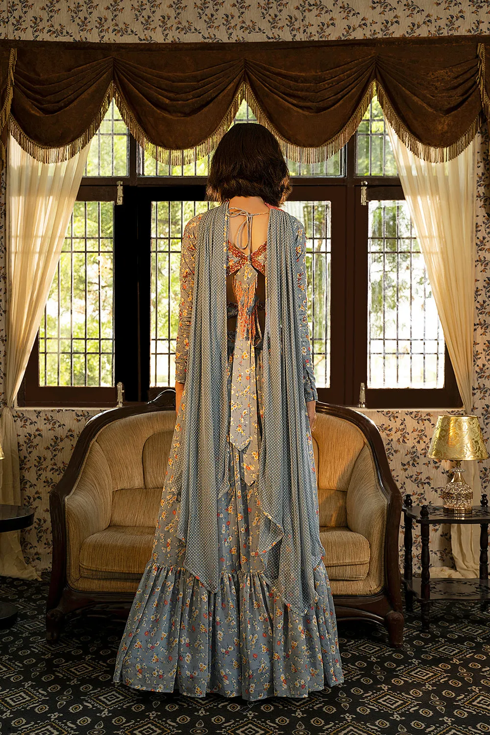 Georgette printed Lehenga