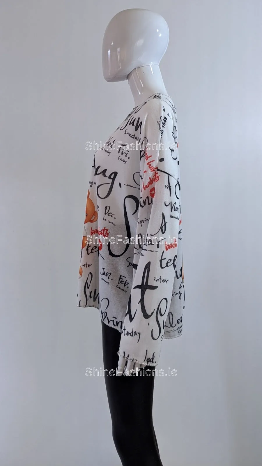 Girl Letter Printed Tunic Top