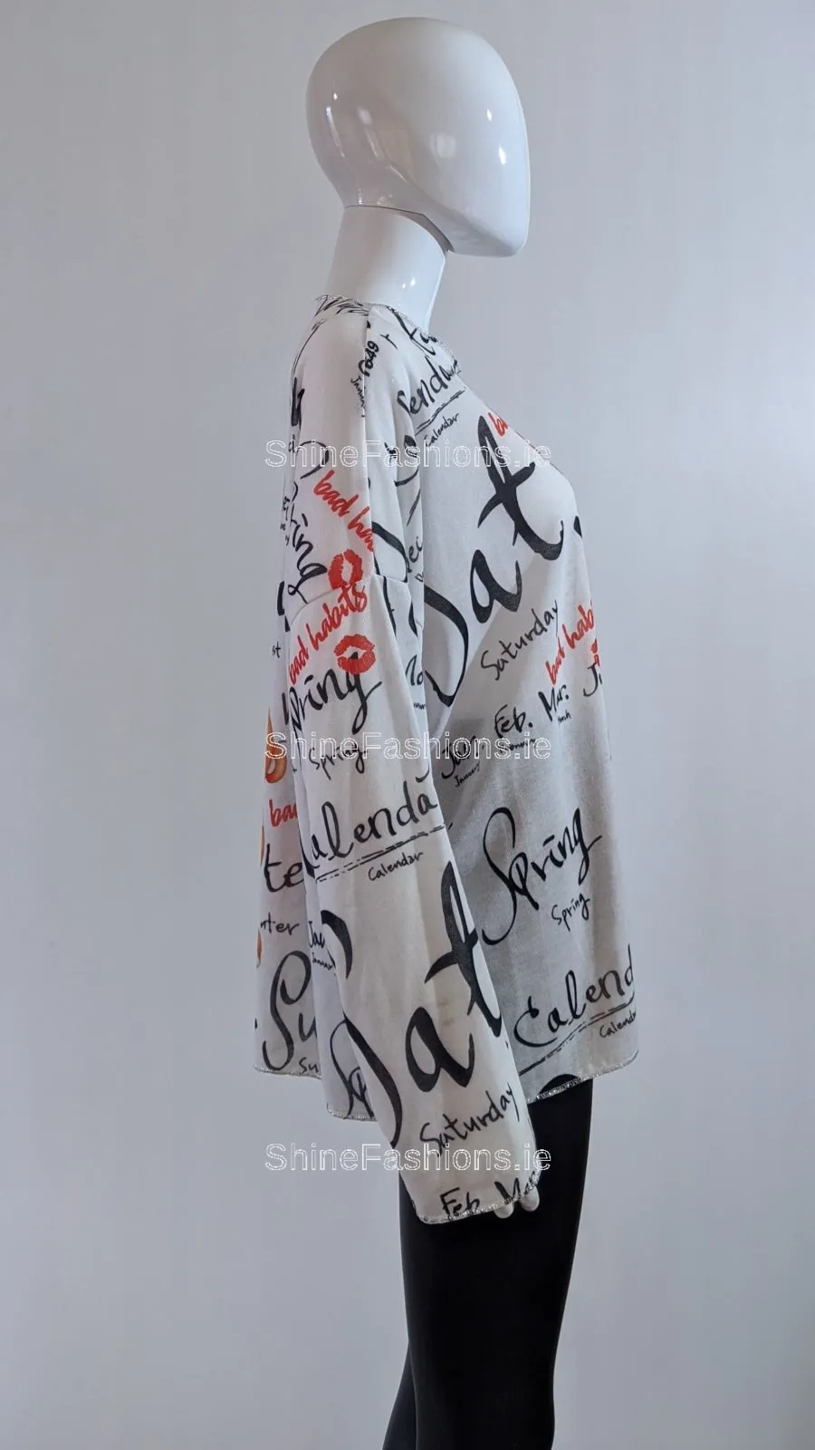 Girl Letter Printed Tunic Top