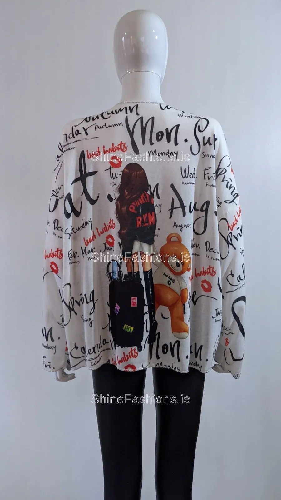 Girl Letter Printed Tunic Top