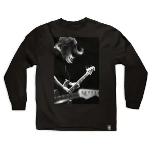 Girl Shot by Spike Kim Gordon Long Sleeve Tee Black