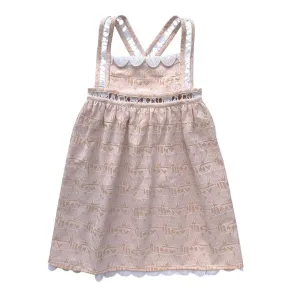 Girls Lotus Smock Dress - Blush
