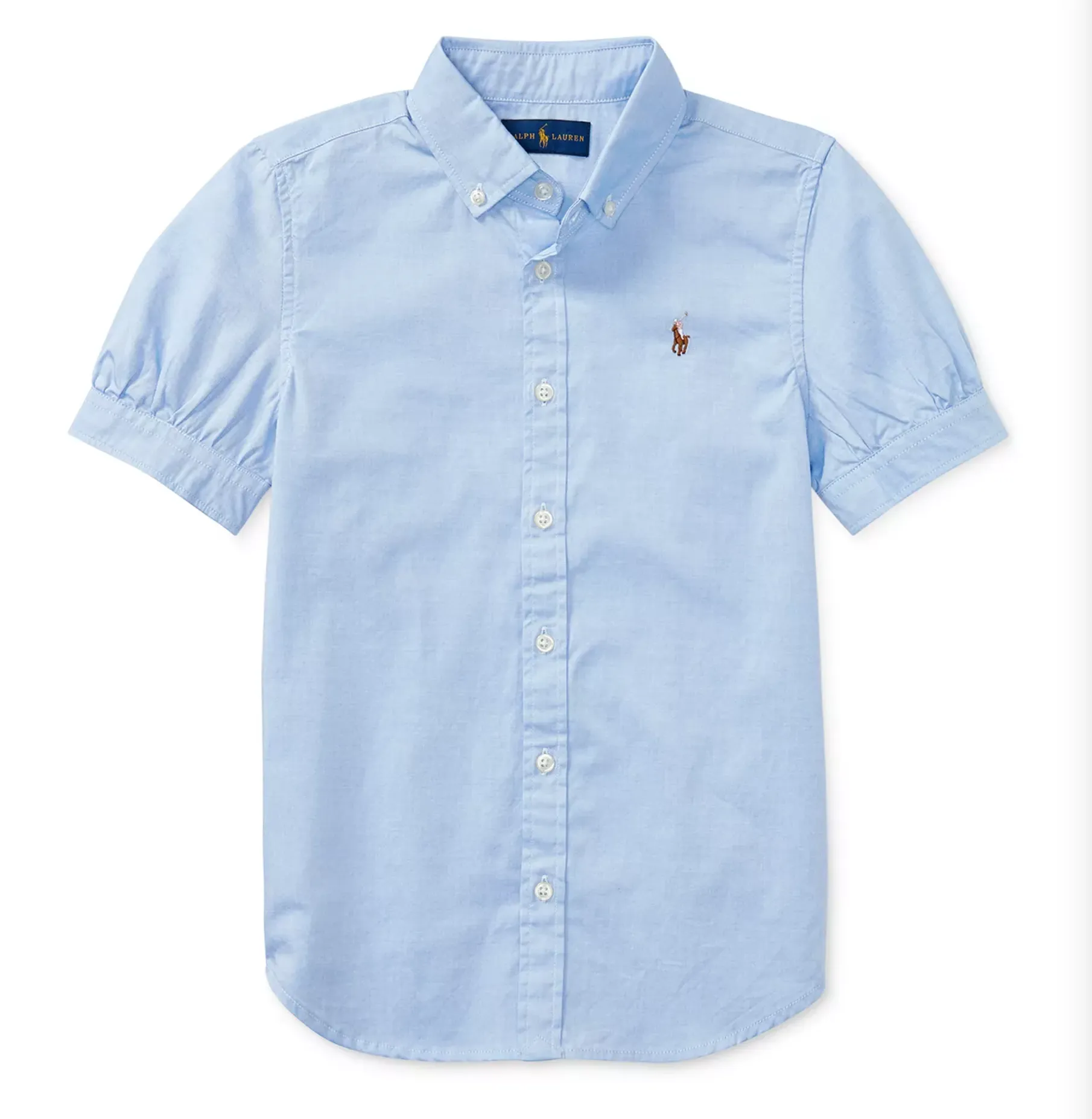 Girls Short Sleeve Oxford Shirt