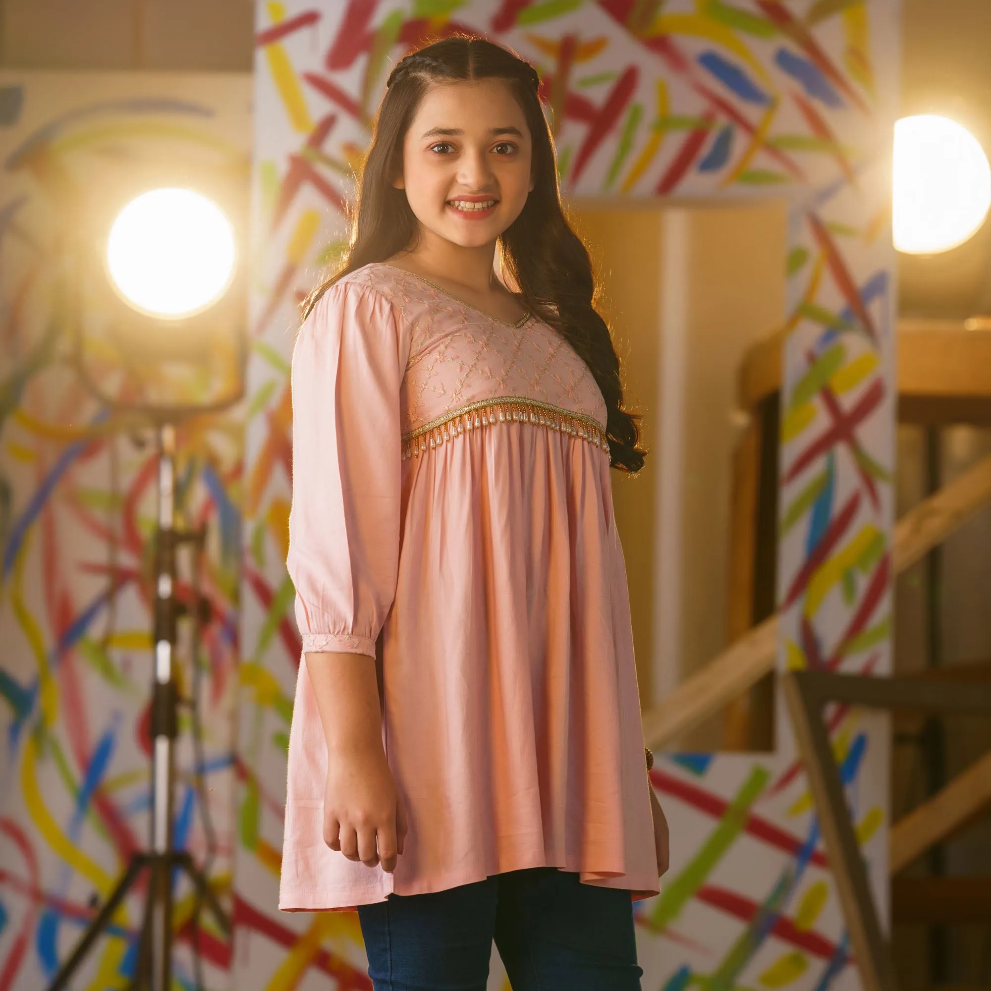 Girls Teen Peach Tunic