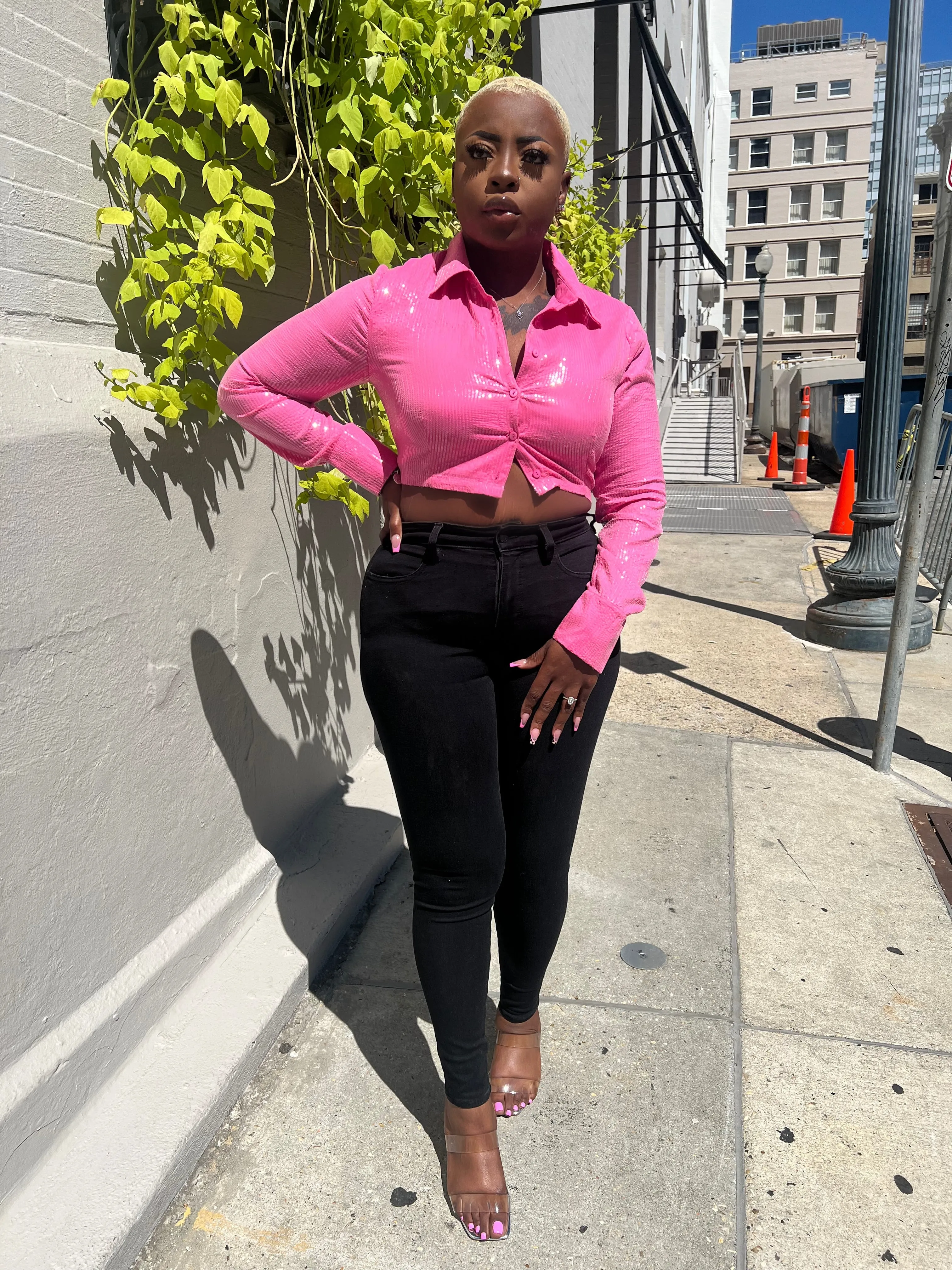“Glam Pink” Sequin Top (Clearance)