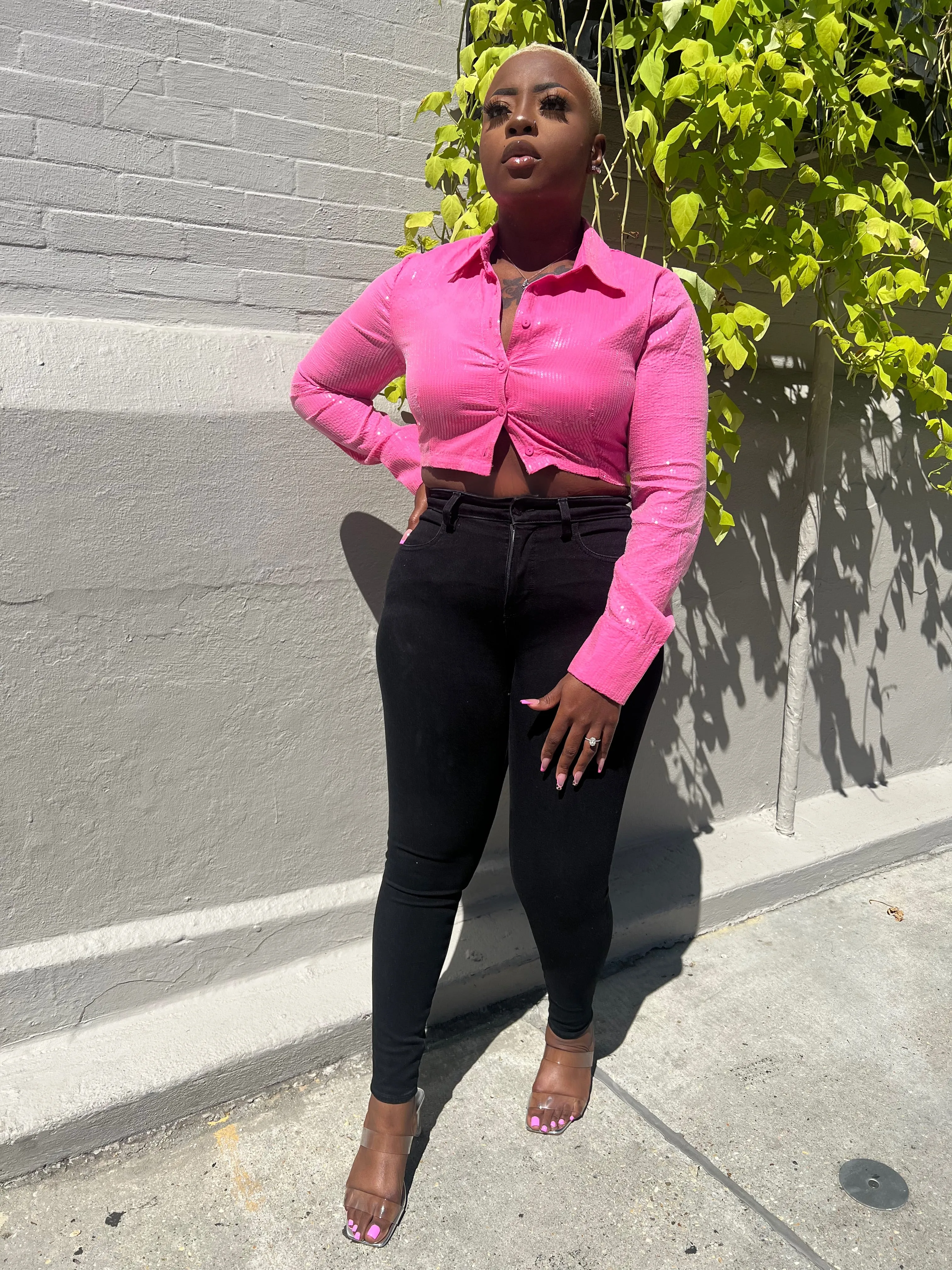 “Glam Pink” Sequin Top (Clearance)