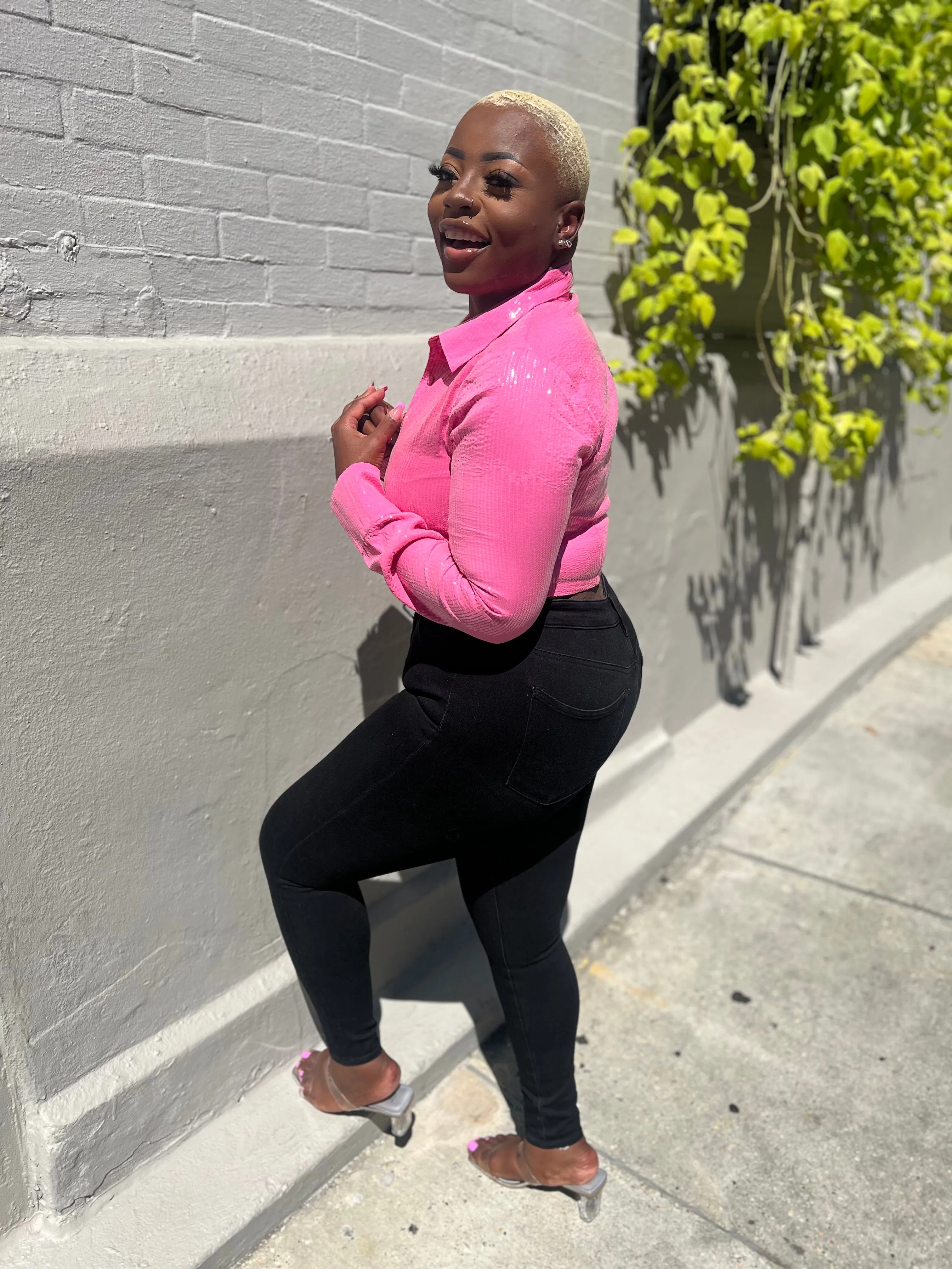 “Glam Pink” Sequin Top (Clearance)