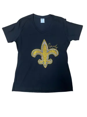Glitter saints with Fleur De lis