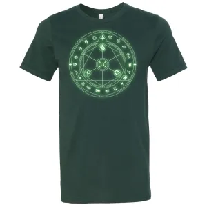 Glow-in-the-Dark Poke-Alchemy - Forest Green 100% Cotton T-Shirt