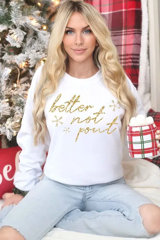 GOLD FOIL CHRISTMAS GRAPHIC SWEATSHIRT