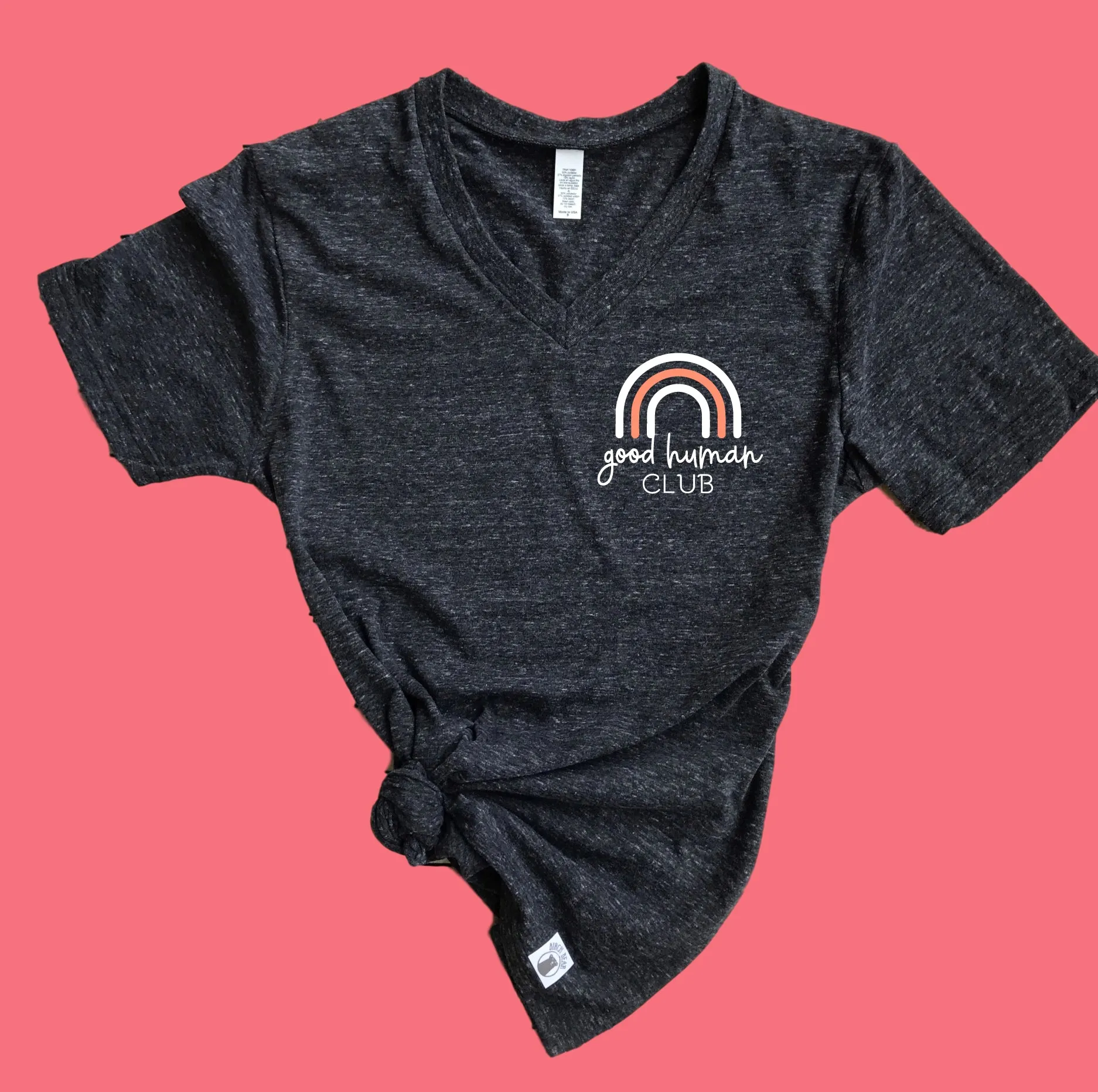 Good Human Club Shirt | Be A Good Human | Unisex Triblend V Neck
