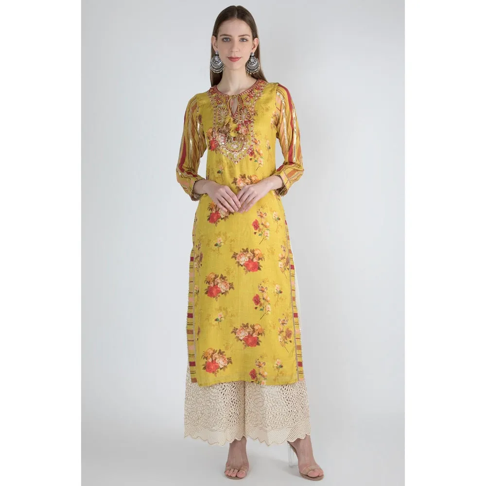 Gopi vaid Yellow Gota Work Tunic