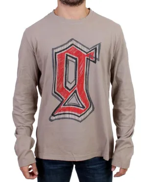 Gray crewneck long sleeve t-shirt