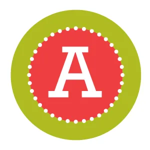 Green Holiday Initial Sticker