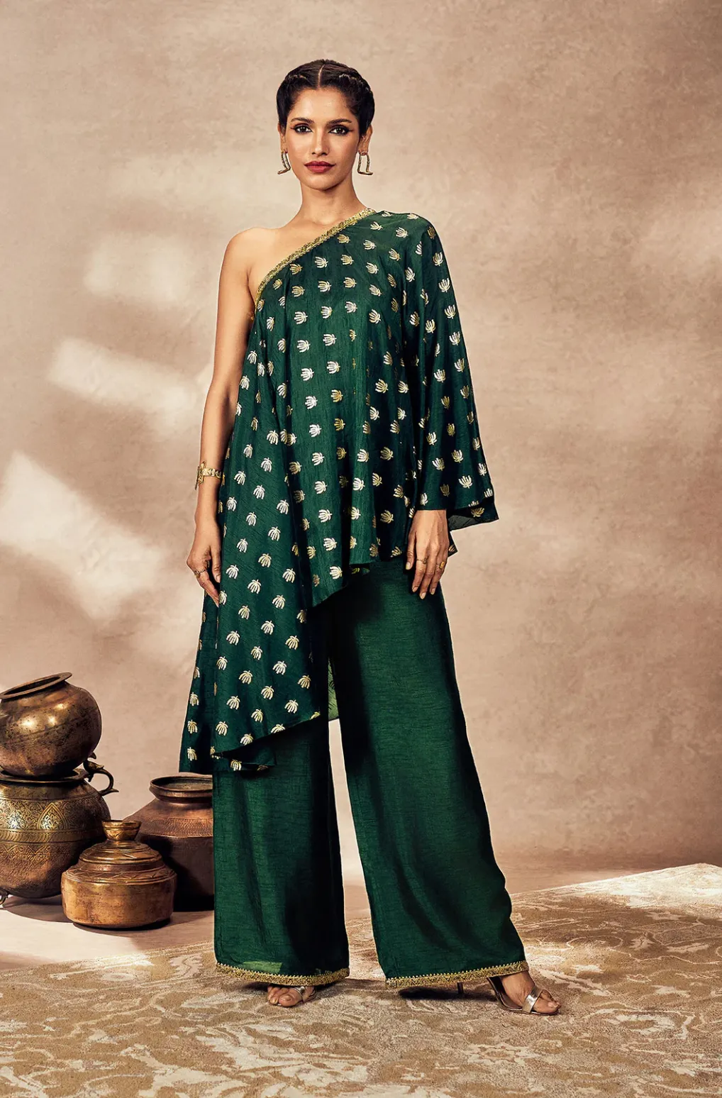Green Palmscape Tunic Set