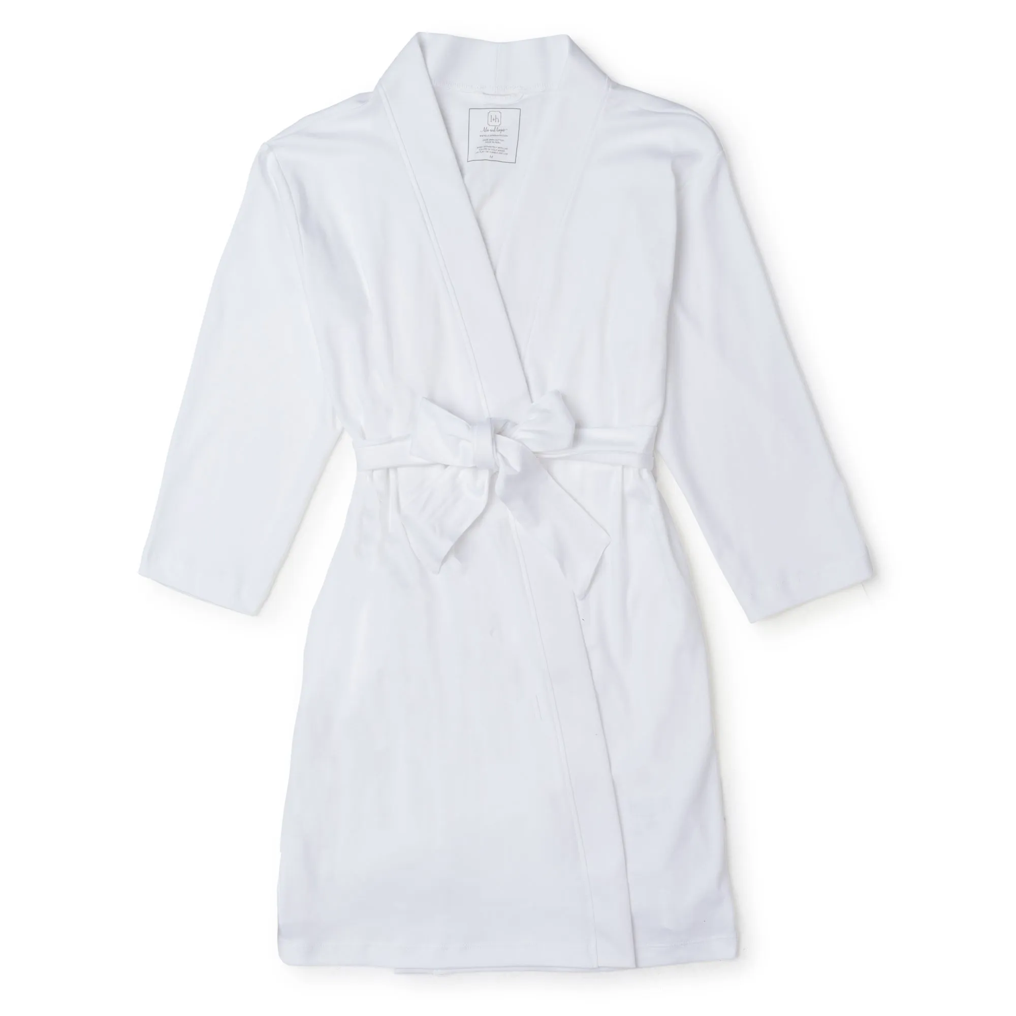Gwen Girls' Pima Cotton Spa Wrap - White