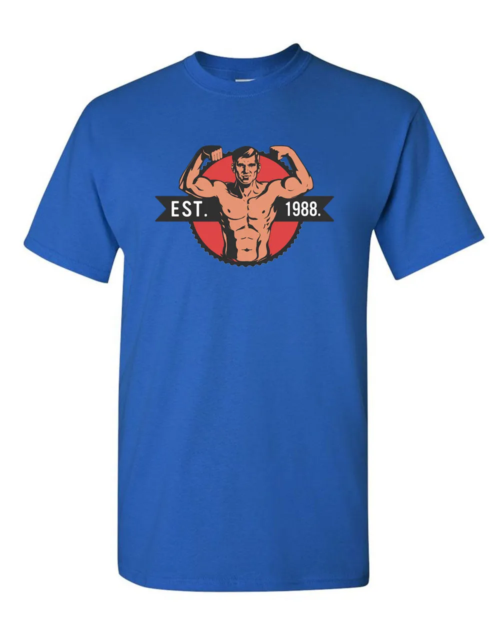 Gym Muscle T-shirt Est 1988 Fitness T-shirt
