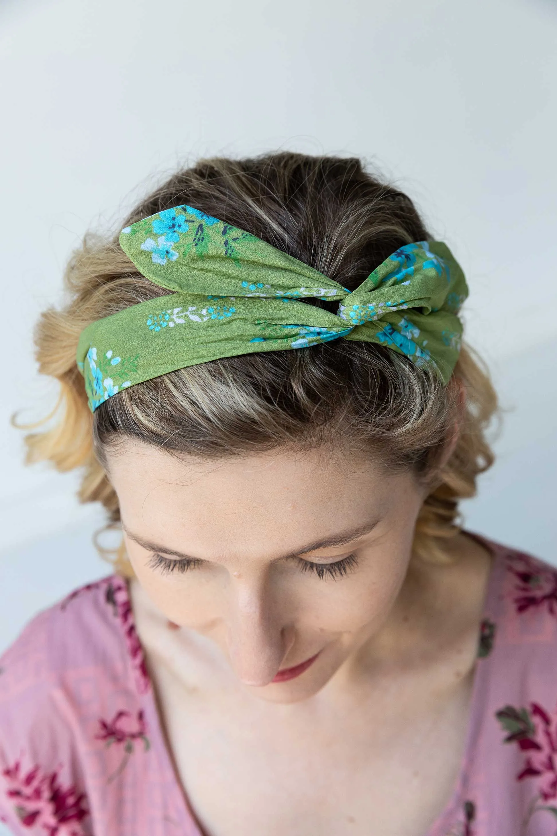 Hair Wrap in Avonlea Green *organic cotton