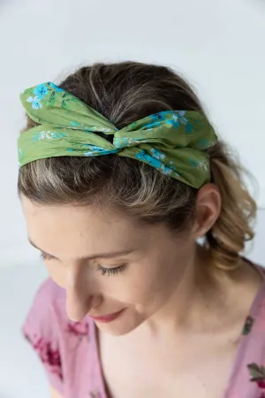 Hair Wrap in Avonlea Green *organic cotton