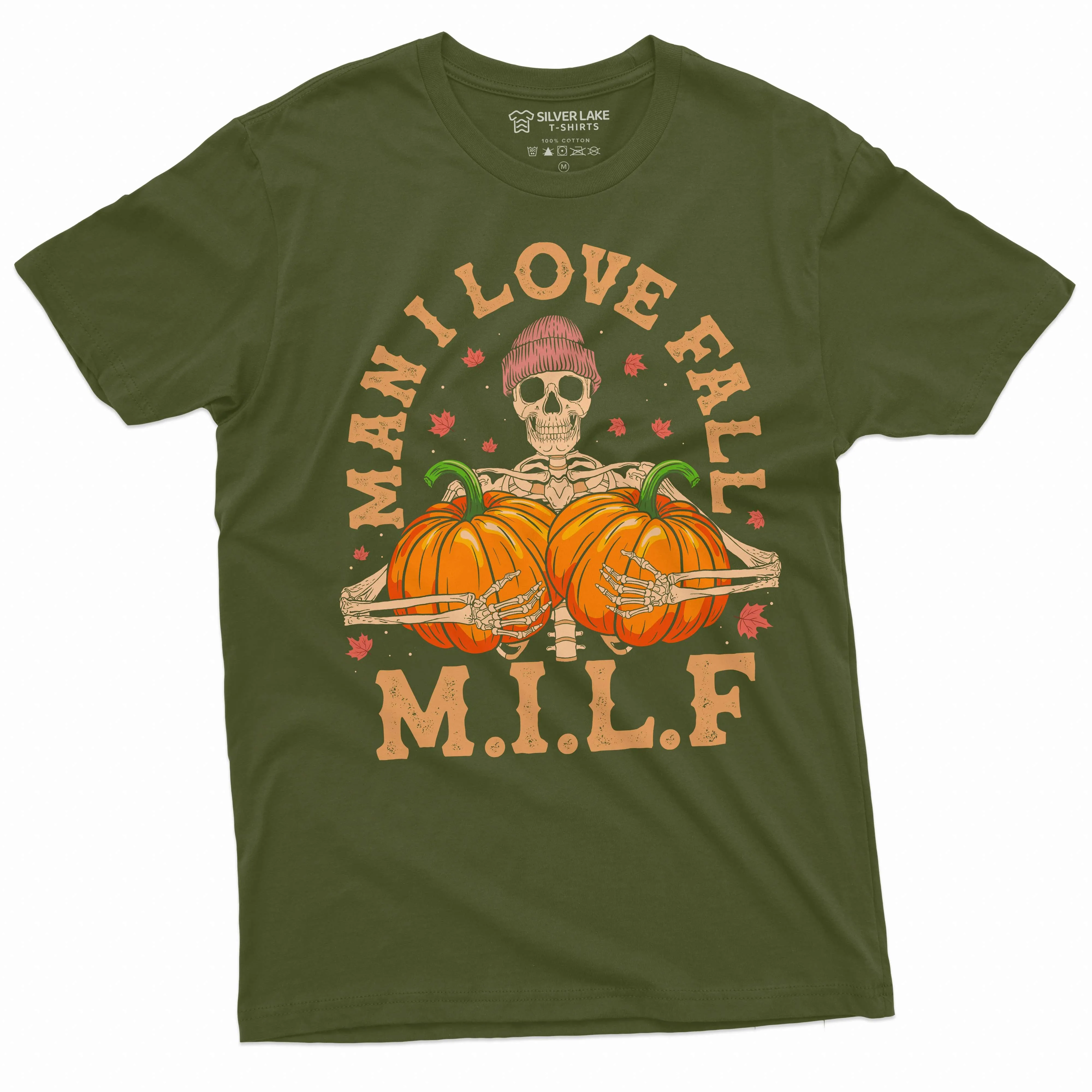 Halloween Funny T-shirt Men I love fall humorous gifts MILF fall Halloween costume Pumpkin shirt