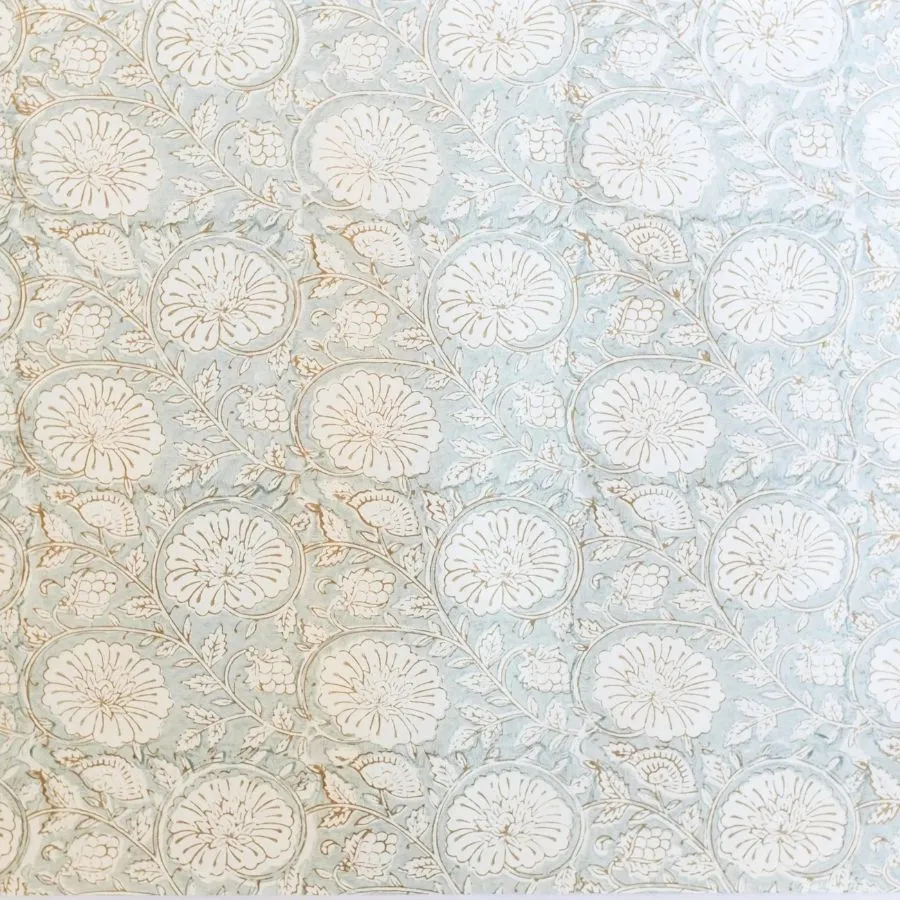 Hand Block Printed Gift Wrap - Smokey Quartz