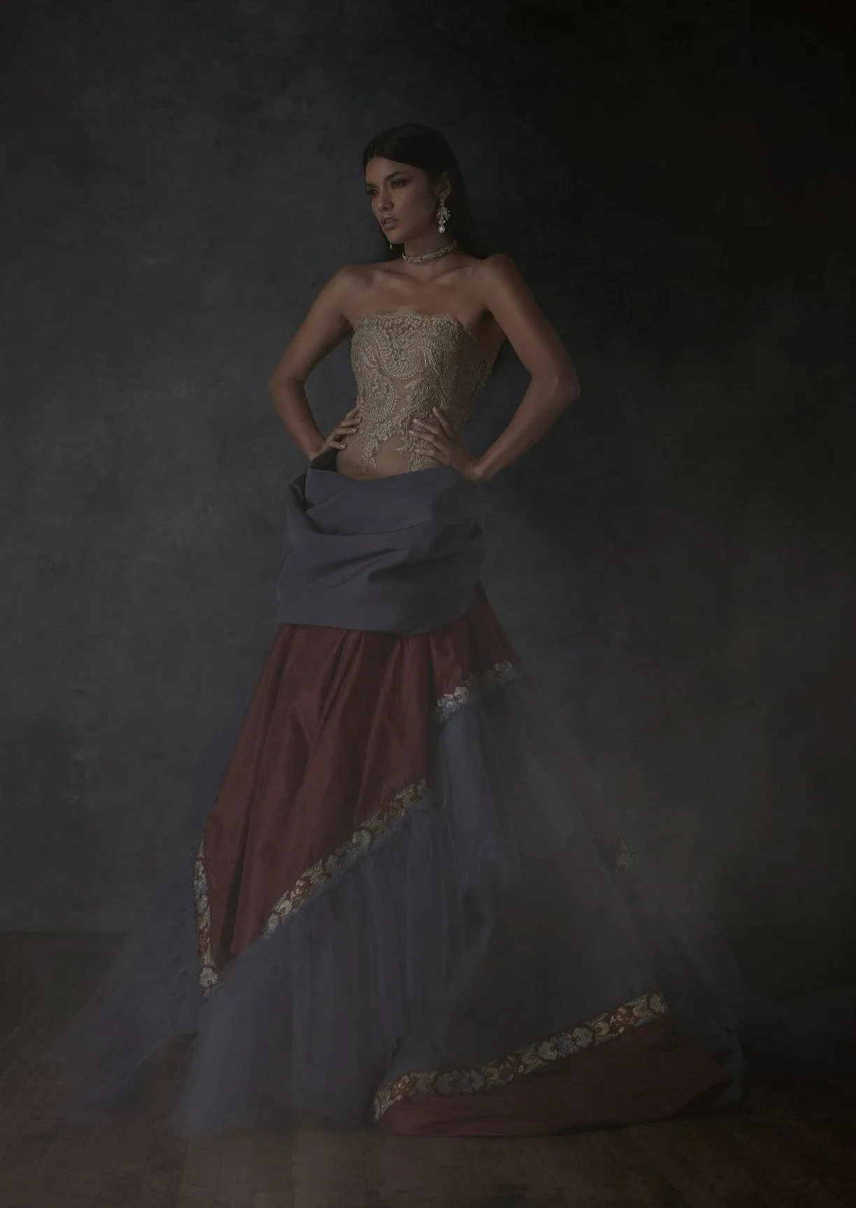 Hand Embroidered Silk & Taffeta Ball Gown | Spring/Summer 2019