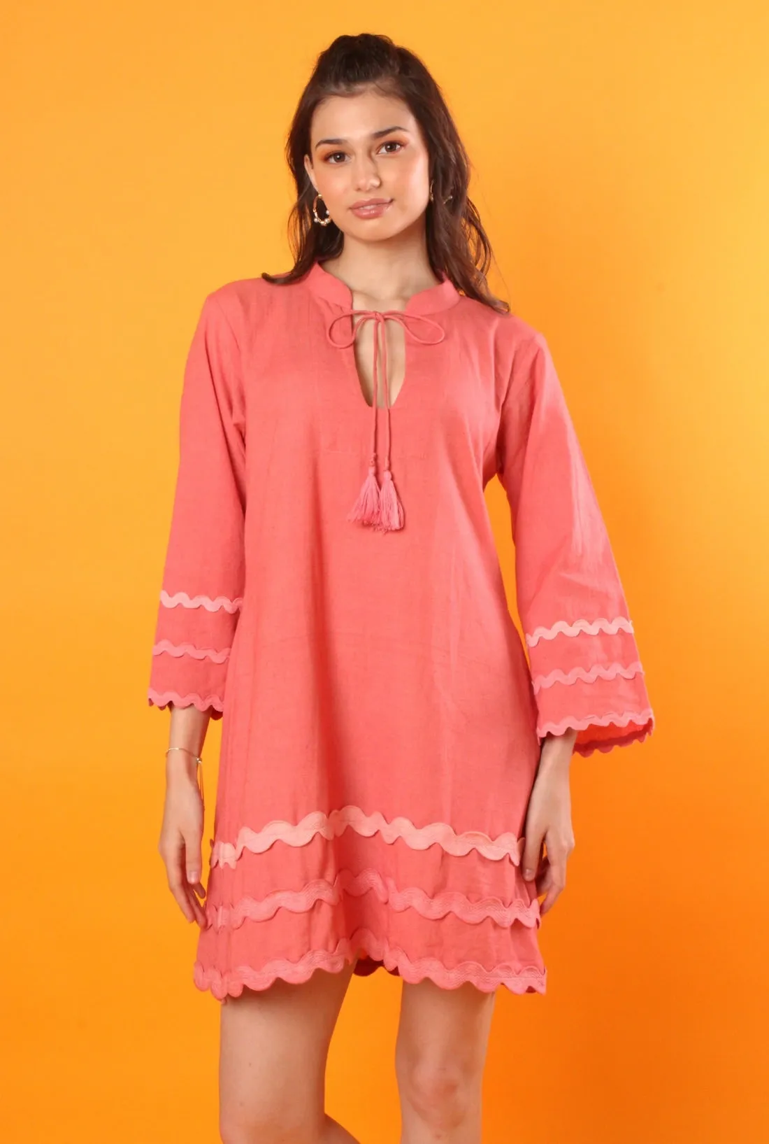 Handwoven Carnation Brunch Dress