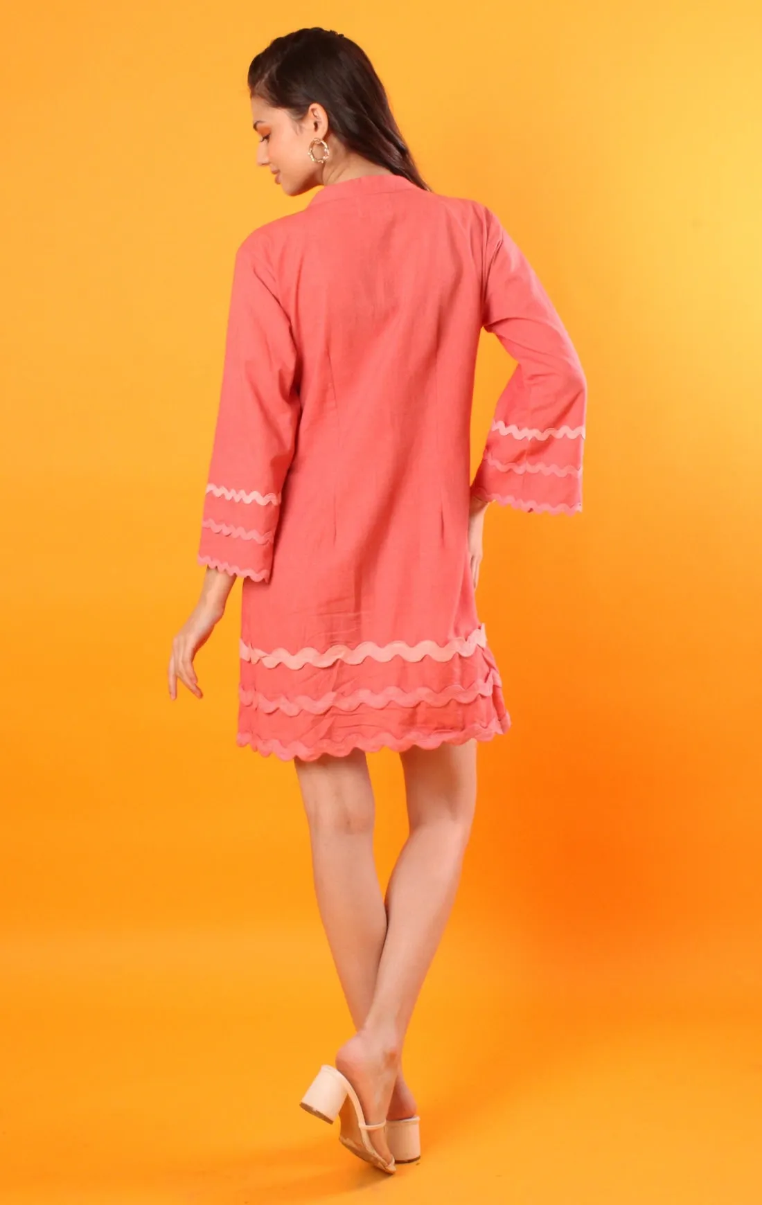Handwoven Carnation Brunch Dress