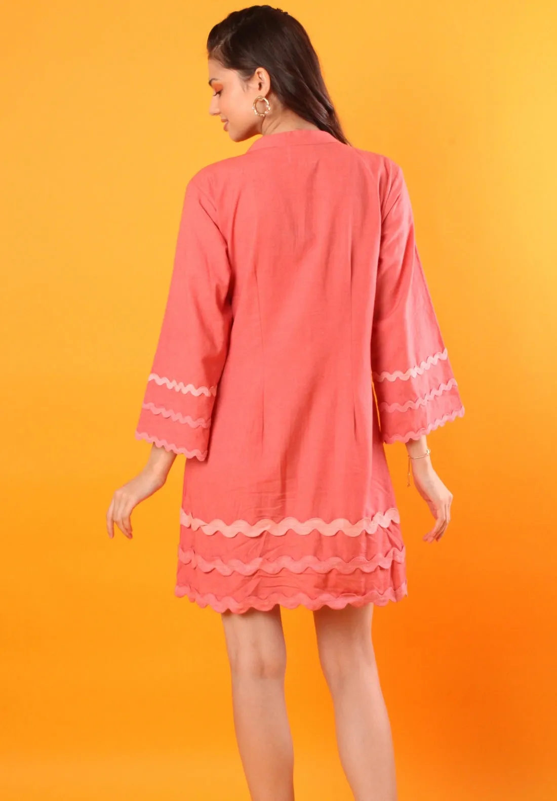 Handwoven Carnation Brunch Dress