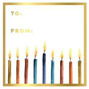 Hanukkah Holiday Gift Sticker - Set of 10