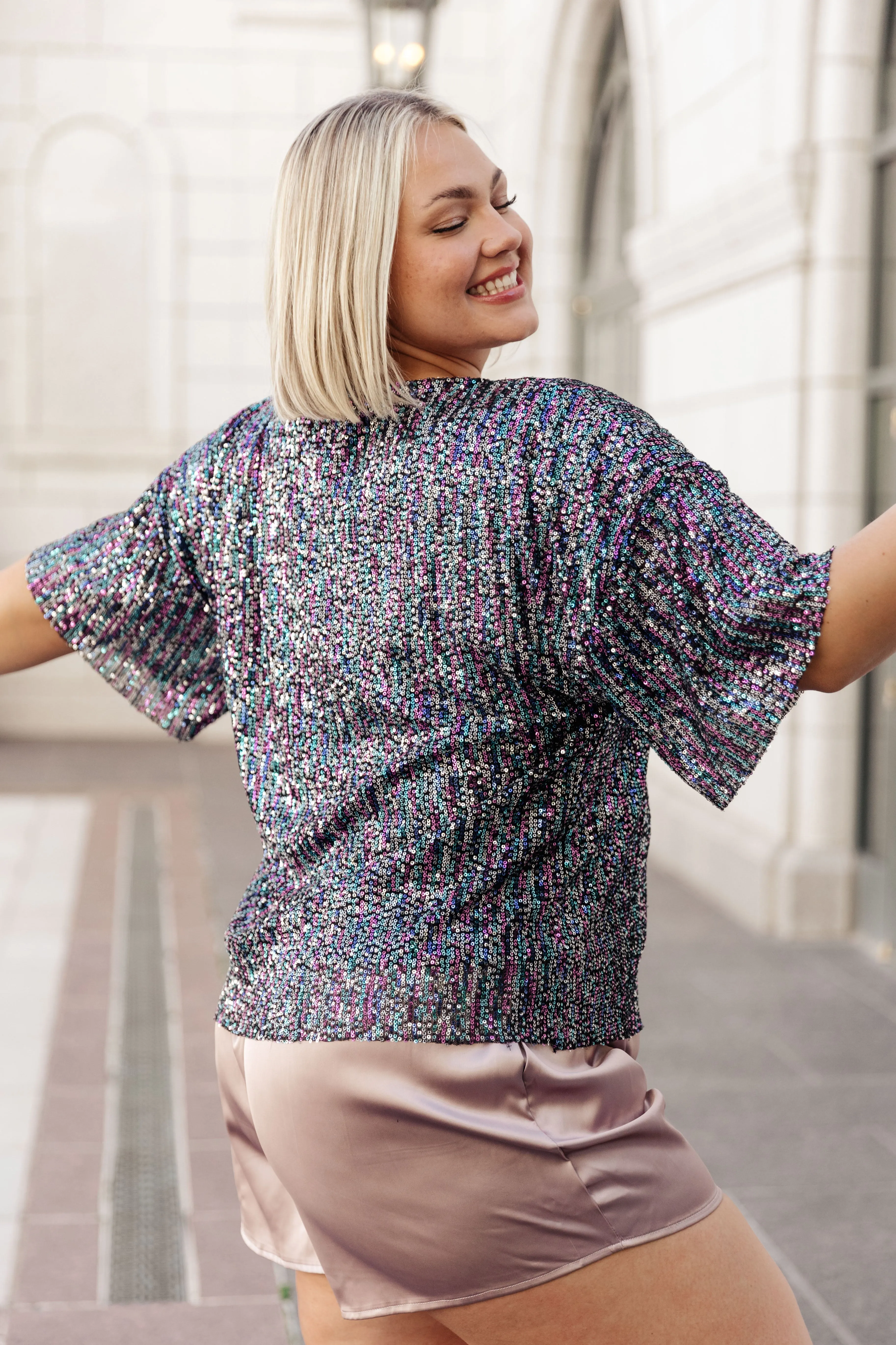 Hazel Blues® |  Evening of Stars Sequin Top