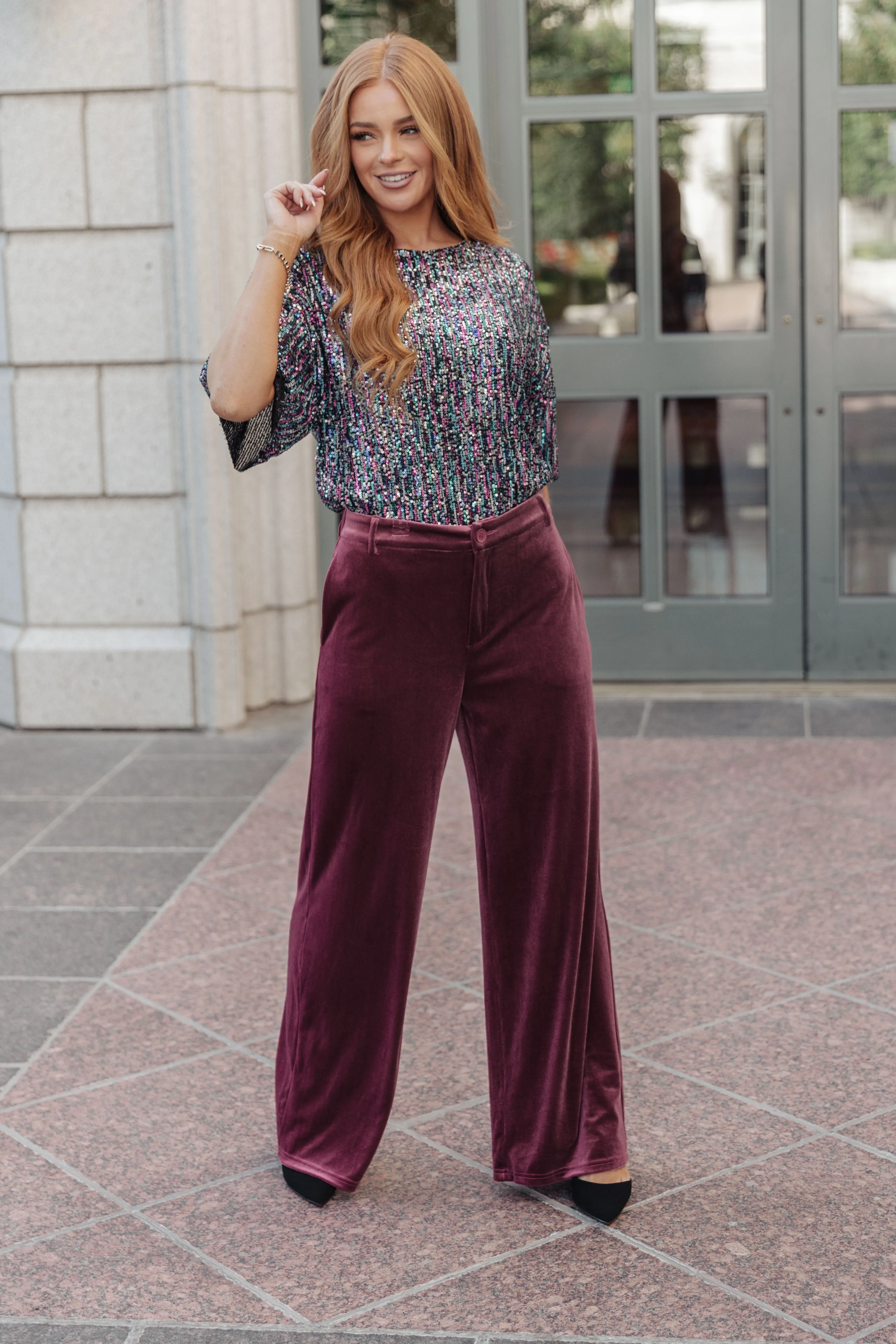 Hazel Blues® |  Evening of Stars Sequin Top