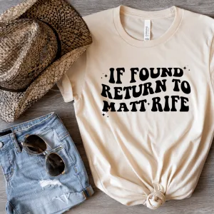 Hazel Blues® |  If Found Graphic Tee