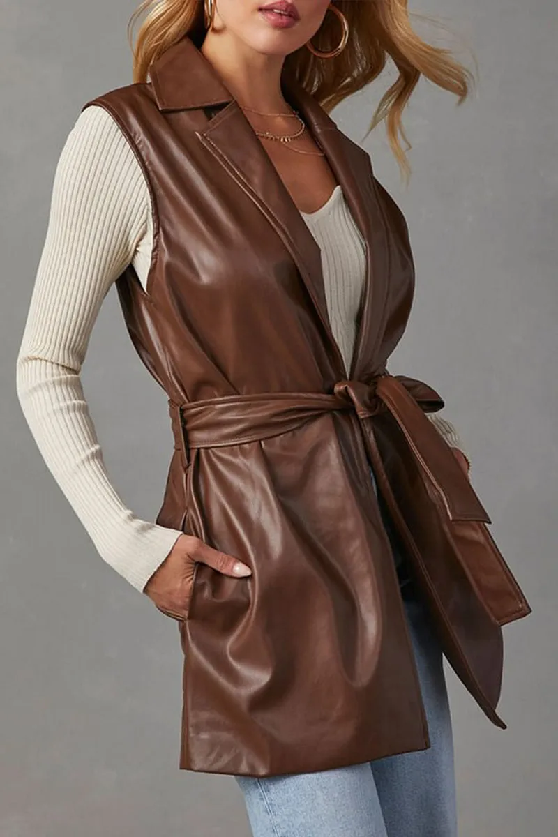HCS1085 Luxe Leather Vest Outerwear