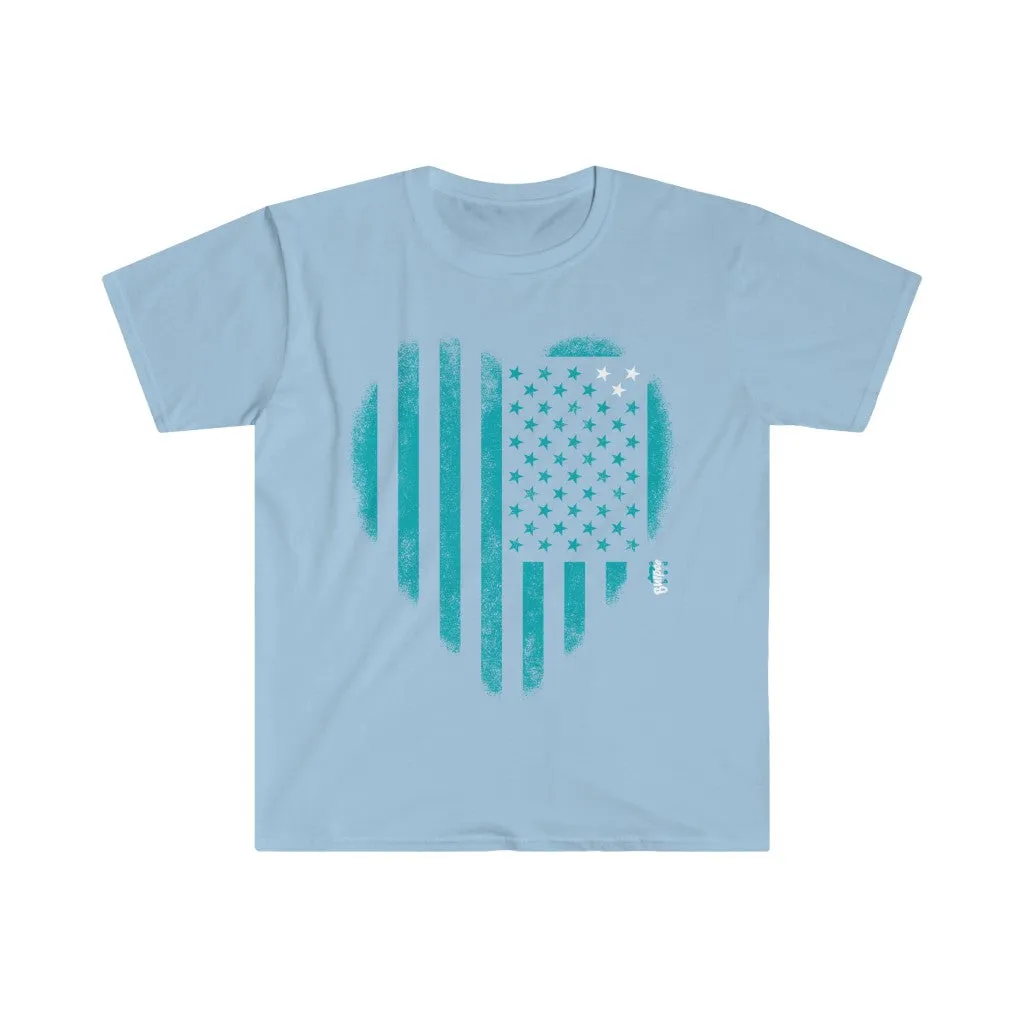 Heart My American Flag - Men's Fitted Workout T Shirt