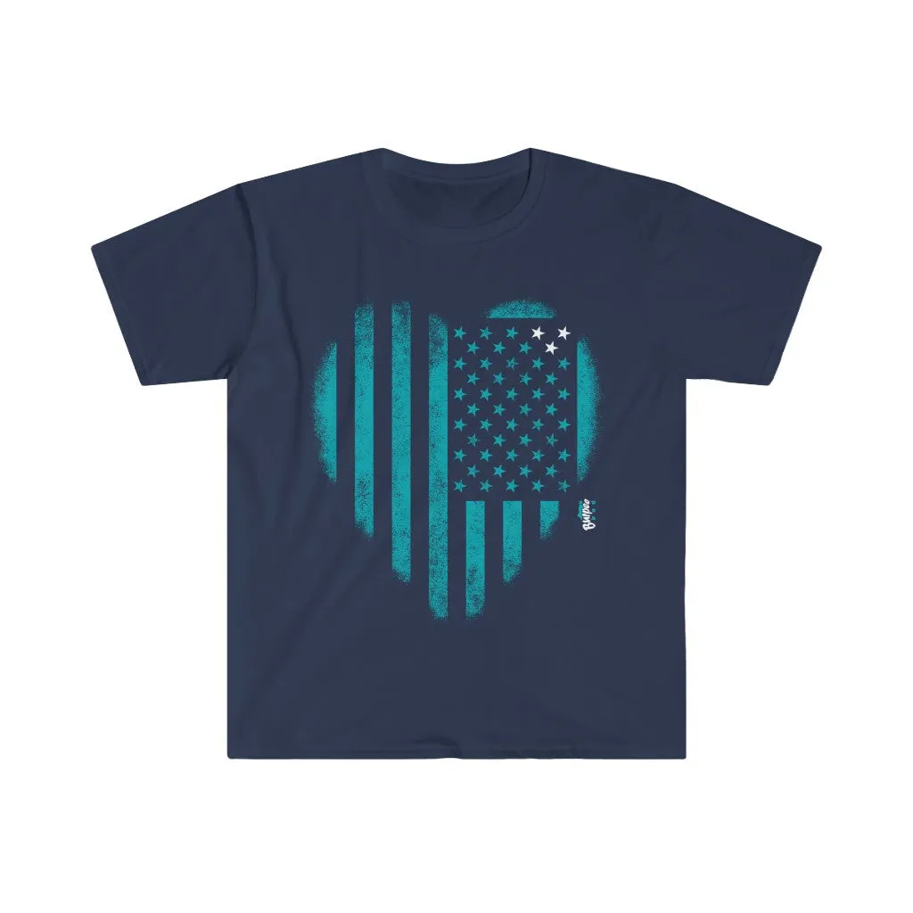 Heart My American Flag - Men's Fitted Workout T Shirt